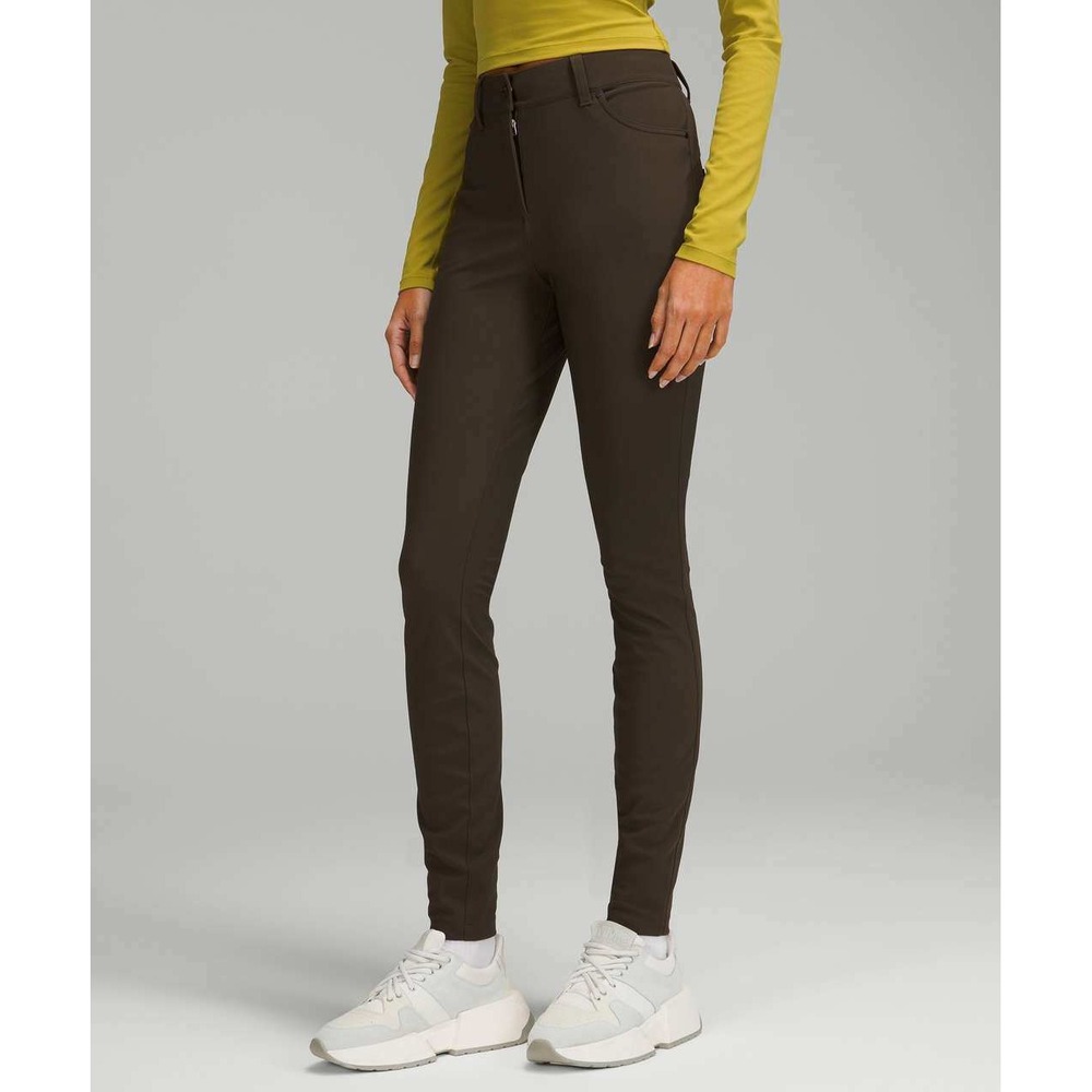 Lululemon City Sleek 5 Pocket 7/8 Pant Dark Olive Womens 28